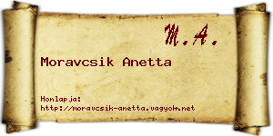 Moravcsik Anetta névjegykártya